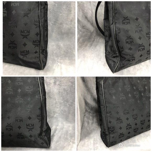 MCM VISETOS SMALL SHOPPER BAG BLACK SHOULDER - Picture 6 of 8